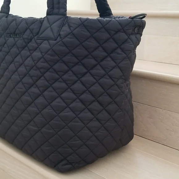 MZ Wallace Black Large Metro Tote Deluxe - with Luggage Opening - Picture 7 of 15